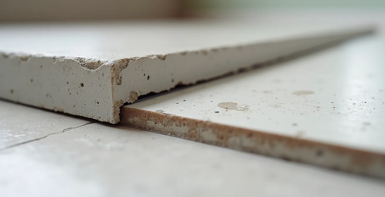 Installation d'un receveur de douche extra-plat sur dalle béton lors d'une rénovation