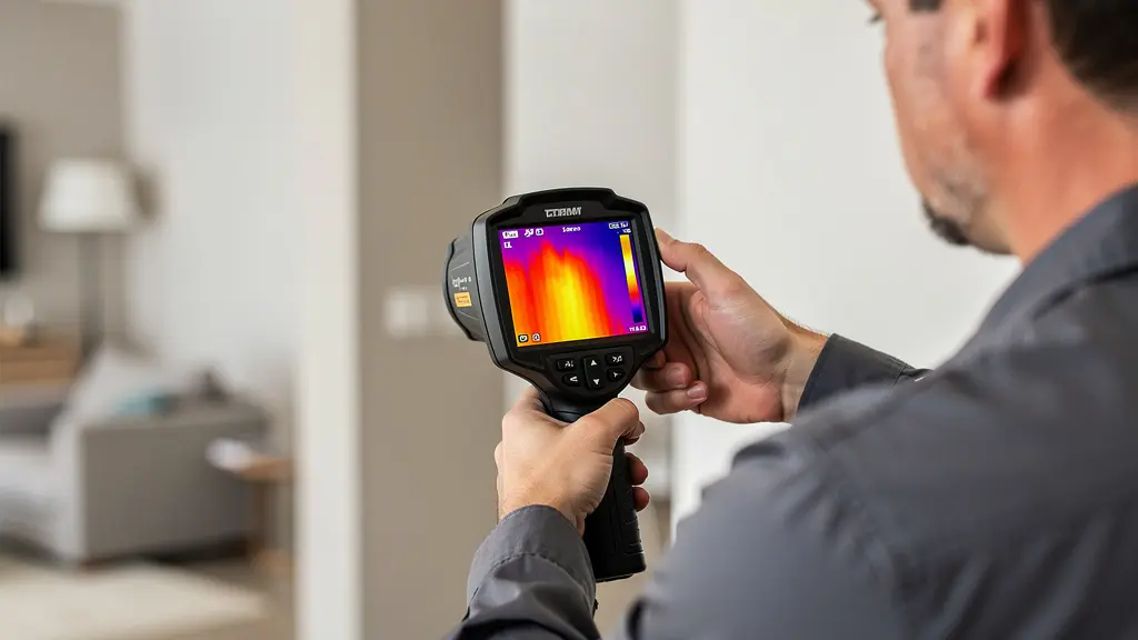 Inspection thermographique d'un mur pour détecter les infiltrations cachées